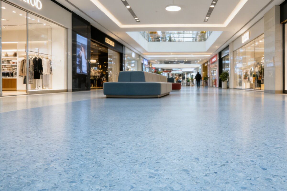 Dajulong Victoria Homogeneous Flooring Installation in Shopping Malls